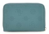 GUESS Cresidia SLG Zip Around Wallet M Teal