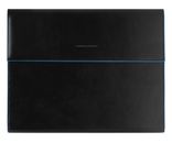 PIQUADRO Blue Square Leather Notepad Holder RFID Black