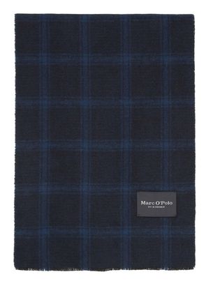 Marc O'Polo Woven Scarf Check Multi / Dark Navy