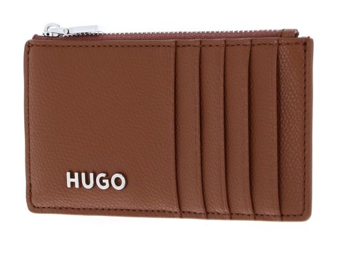 HUGO Chris Zip Card Holder Brown