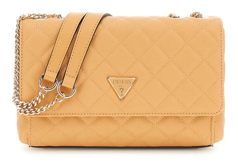 GUESS Eco Carly Convertible Xbody Flap Bag Beige