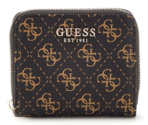 GUESS Eco Erica SLG Small Zip Around Brown Logo