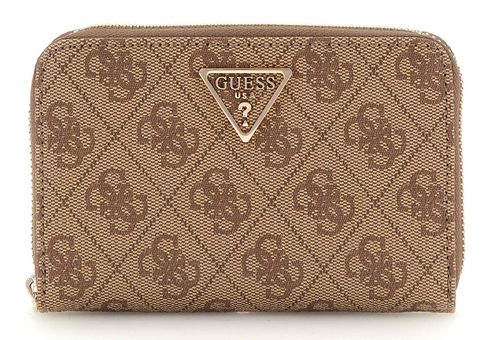 GUESS Eco Erica SLG Medium Zip Around Wallet Latte Logo