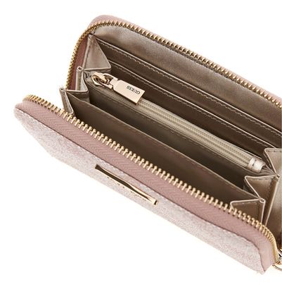 GUESS Laurel SLG Medium Zip Around Wallet Dusty Rose Logo