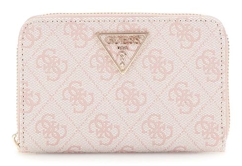 GUESS Laurel SLG Medium Zip Around Wallet Dusty Rose Logo