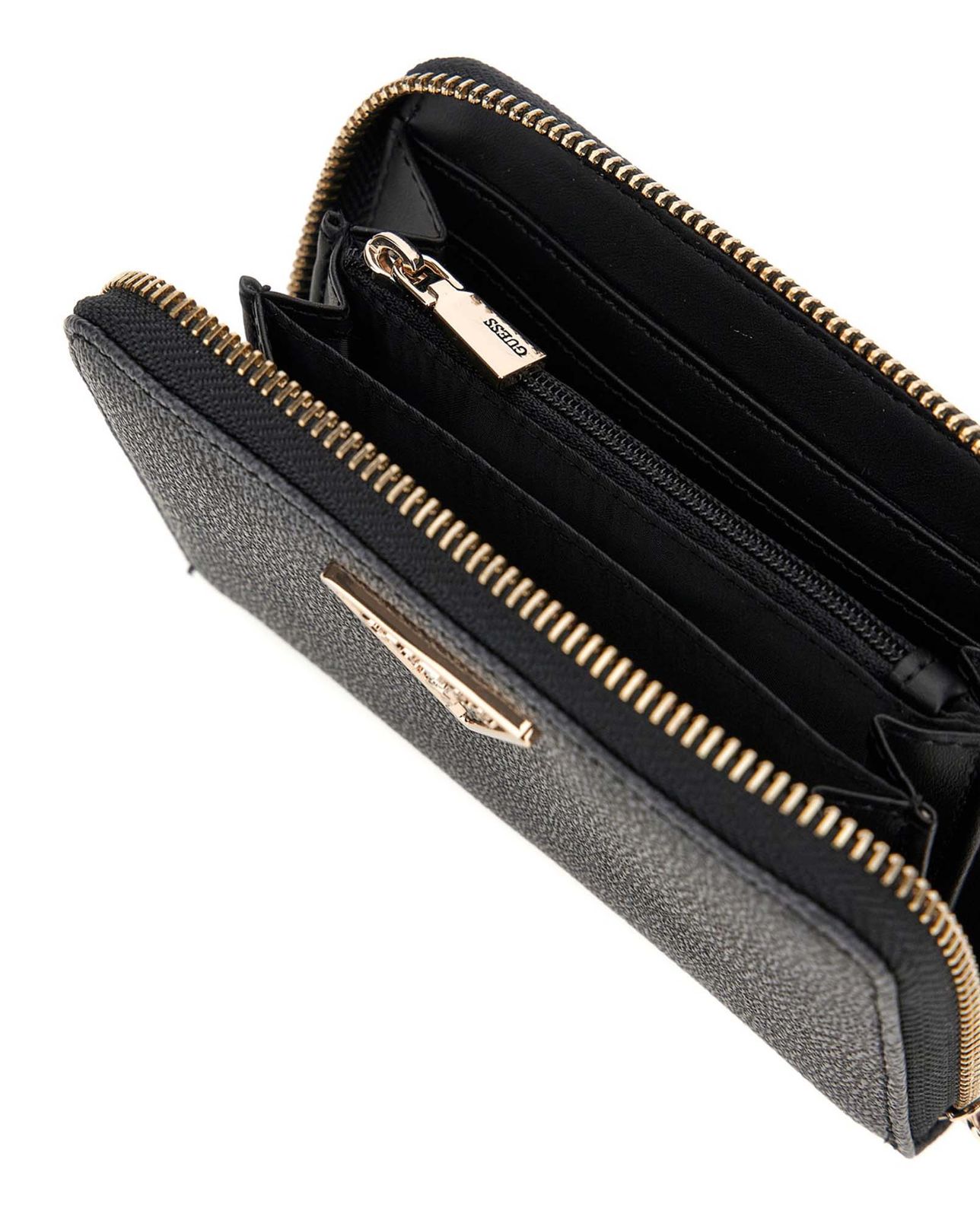 GUESS borsa Laurel SLG Medium Zip Around Wallet Cognac