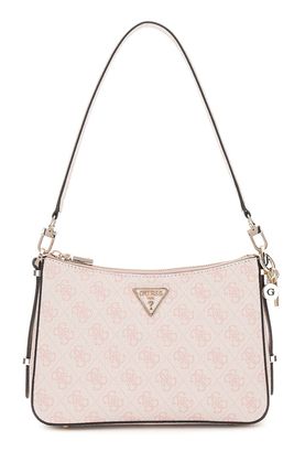 GUESS Eco Erica Top Zip Shoulder Bag Dusty Rose Logo