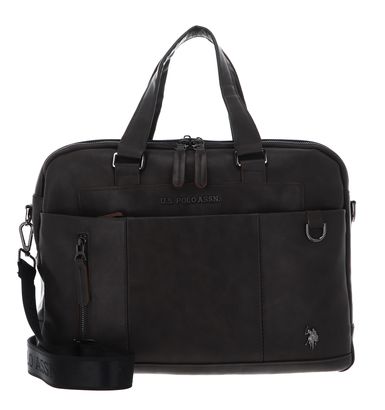 U.S. POLO ASSN. Cambridge Business Bag Dark Taupe