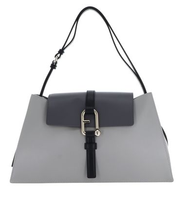 FURLA Nuvola Shoulder Bag L Cenere + Soil + Nero