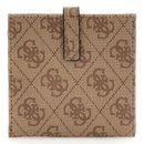 GUESS Eco Erica Tab Card Case Latte Logo