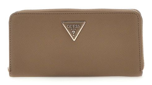 GUESS Laurel SLG Large Zip Around Wallet L Dark Taupe