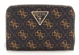 GUESS Laurel SLG Medium Zip Around Wallet Brown Logo