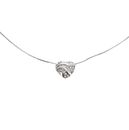 GUESS In My Heart Snake Chain Necklace Rhodium GUESS In My Heart Snake Chain Necklace Rhodium