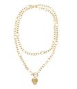 GUESS Mon Amour Chain Necklace Yellow Gold