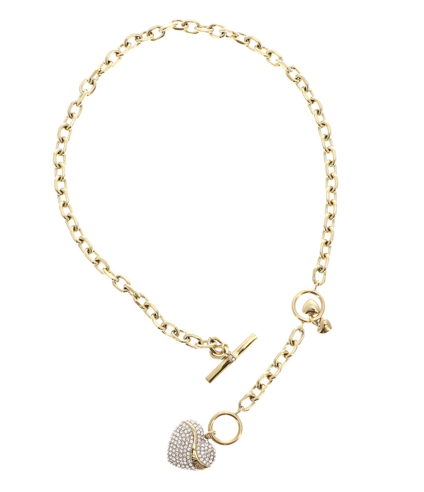 GUESS In My Heart Chain Necklace Yellow Gold GUESS In My Heart Chain Necklace Yellow Gold