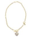GUESS In My Heart Chain Necklace Yellow Gold GUESS In My Heart Chain Necklace Yellow Gold