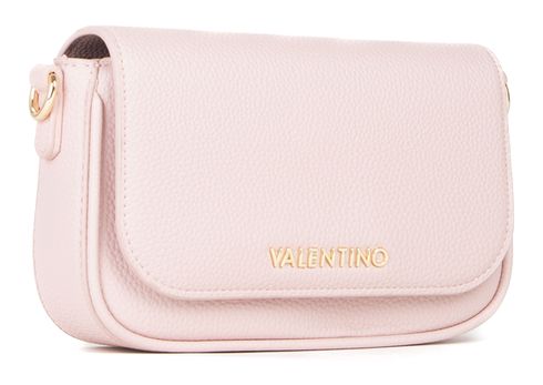 Valentino Miramar Flap Bag Borsa A Tracolla In Materiale Plastico, Colore Cipria, Dimensioni 22x13x6 Cm, Con Logo Oro, Elegante E Pratica