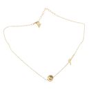 GUESS Solitaire Charm Necklace Yellow Gold