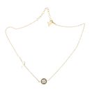 GUESS Solitaire Charm Necklace Yellow Gold