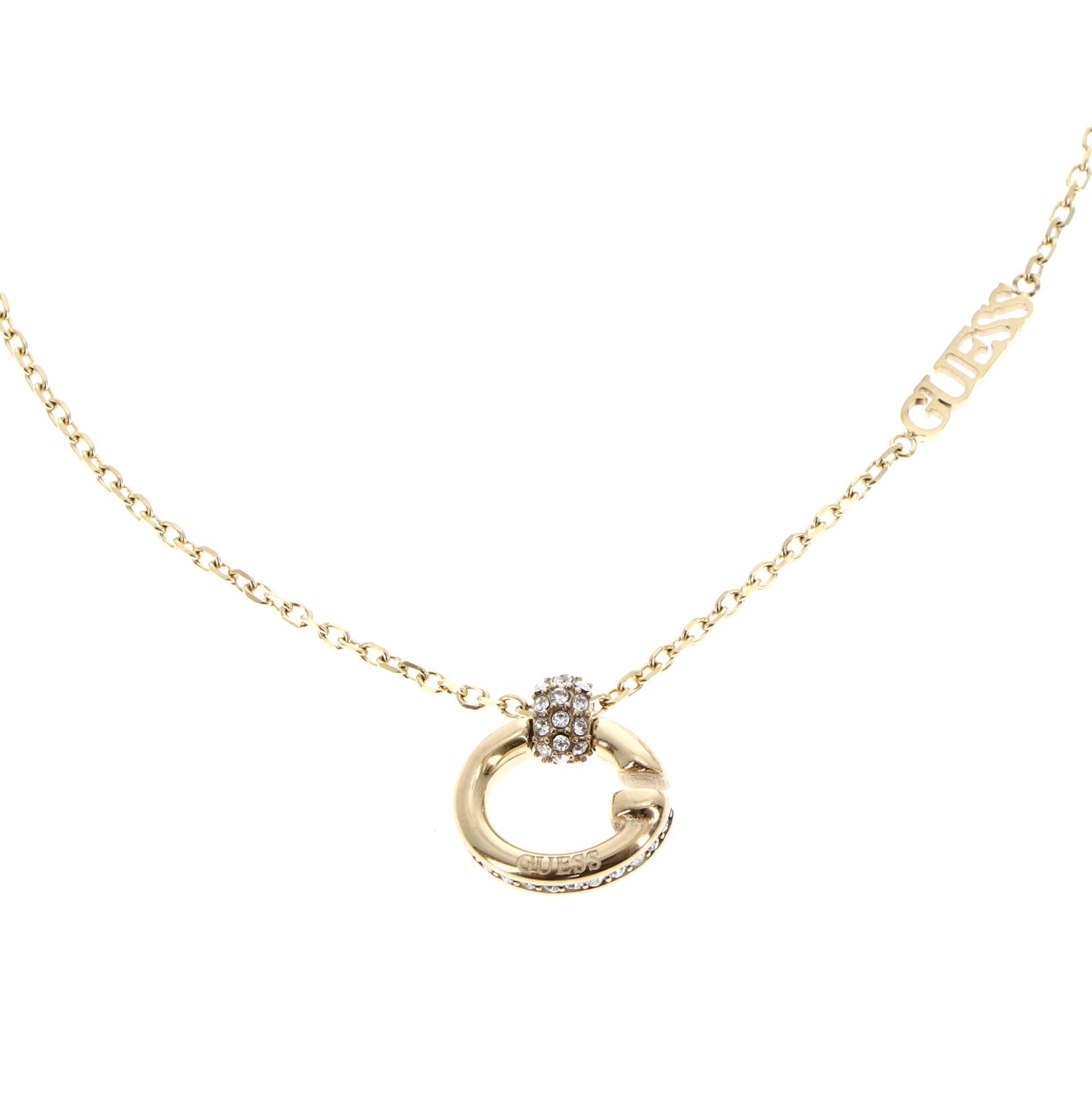 GUESS Oh My G Charm Necklace Yellow Gold GUESS Oh My G Charm Necklace Yellow Gold