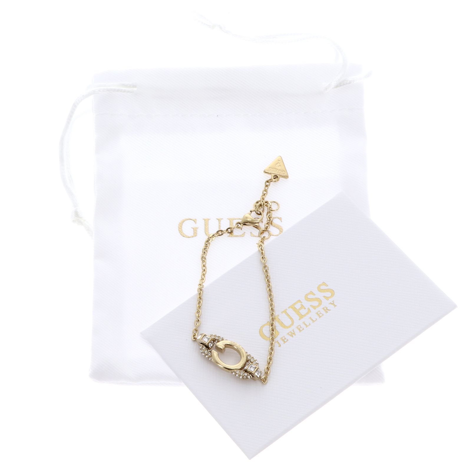 GUESS Oh My G Logo & Crystals Bracelet S Yellow Gold GUESS Oh My G Logo & Crystals Bracelet S Yellow Gold