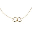 GUESS Mon Amour Two Hearts Necklace Yellow Gold GUESS Mon Amour Two Hearts Necklace Yellow Gold