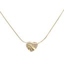 GUESS In My Heart Snake Chain Necklace Yellow Gold