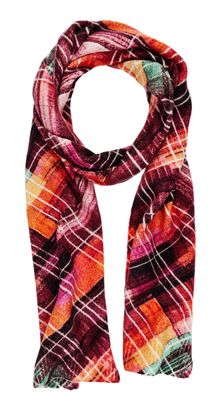 Desigual Accessories Fabric Long Scarf Multicolor Fuchsia