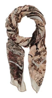 Desigual Accessories Fabric Rectangle Foulard Beige Crude