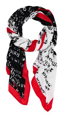 Desigual Letters Rectangle Foulard Black