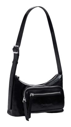 Desigual Leather Multipockets Medellin Shoulderbag Black