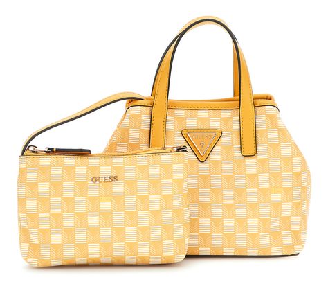 GUESS G Wave Mini Tote XS Yellow Logo