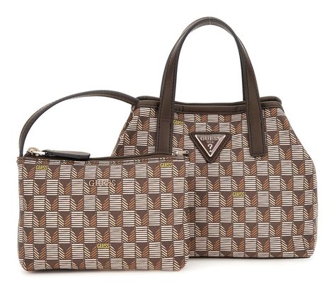 GUESS G Wave Mini Tote XS Brown Logo