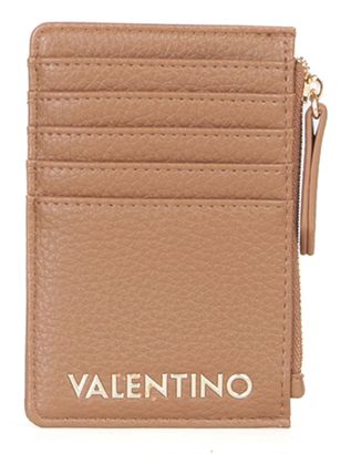 VALENTINO Post Re Credit Card Case Camel / Moro