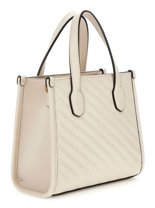 Guess■ SILVANA ハリンボーンラピアミニトートバッグ white SILVANA 2 Compartment Mini Tote トートバッグ レディース
