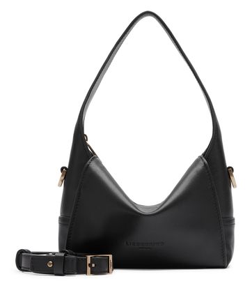 LIEBESKIND BERLIN Lou 2 Calf Optic Hobo Bag XS Black