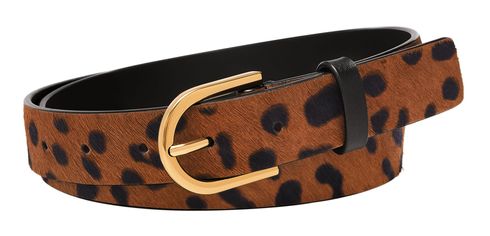 FOSSIL Leather Belt W95 Leopard