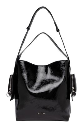 REPLAY Shoulder Bag Shiny Black