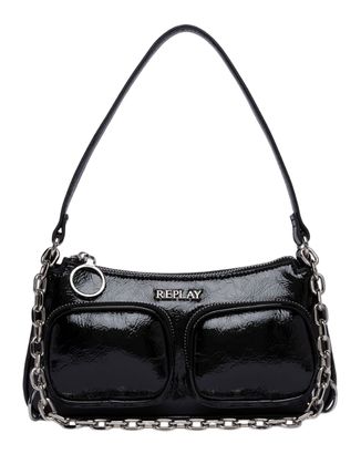 REPLAY Shoulder Bag Shiny Black