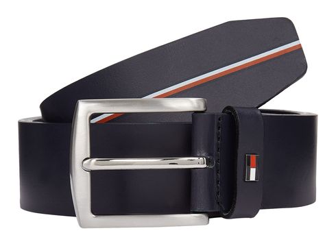 TOMMY HILFIGER Denton Leather Belt W95 Space Blue
