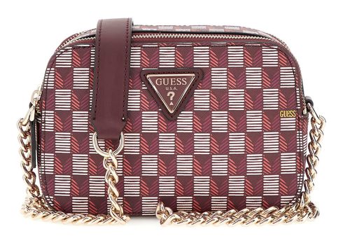 GUESS G Wave Camera Crossbody Claret Logo