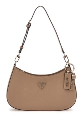 GUESS Noelle Top Zip Shoulder Bag Dark Taupe