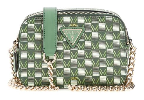 GUESS G Wave Camera Crossbody Green Logo