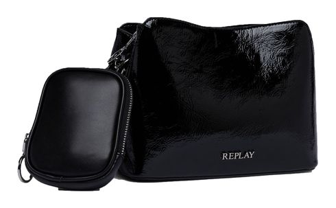 REPLAY Crossbody Bag Shiny Black