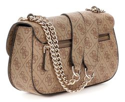GUESS Eco Erica Convertible Xbody Flap Bag Coal Logo