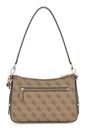 GUESS Eco Erica Top Zip Shoulder Bag Latte Logo
