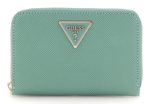 GUESS Laurel SLG Medium Zip Around Wallet Teal