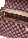 GUESS G Wave Top Handle Flap Claret Logo