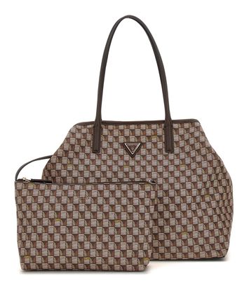 GUESS G Wave Large 2 In 1 Tote Bag L Brown Logo