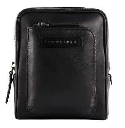 THE BRIDGE Filippo Crossbody Bag M Nero Abb. Rutenio Scuro